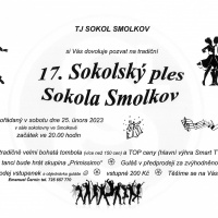 17. SOKOLSKÝ PLES SOKOLA SMOLKOV 25.2.2023 Sál sokolovna Smolkov 1
